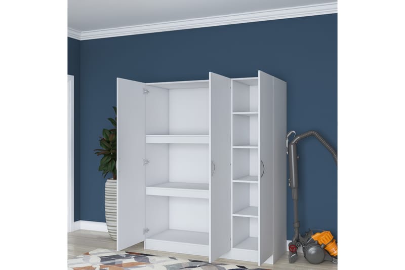 Ostin Garderobe 55x145 cm - Hvid - Opbevaring - Tøjopbevaring - Garderobeskabe