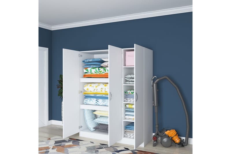 Ostin Garderobe 55x145 cm - Hvid - Opbevaring - Tøjopbevaring - Garderobeskabe