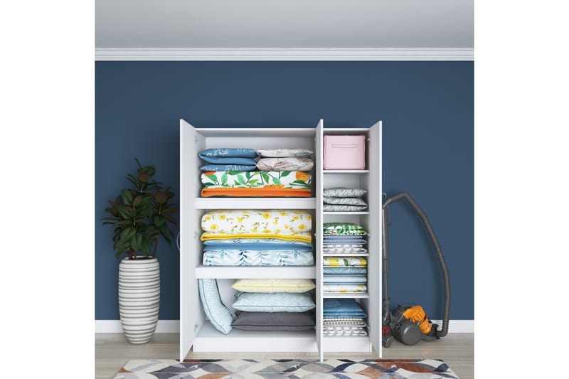 Ostin Garderobe 55x145 cm - Hvid - Opbevaring - Tøjopbevaring - Garderobeskabe