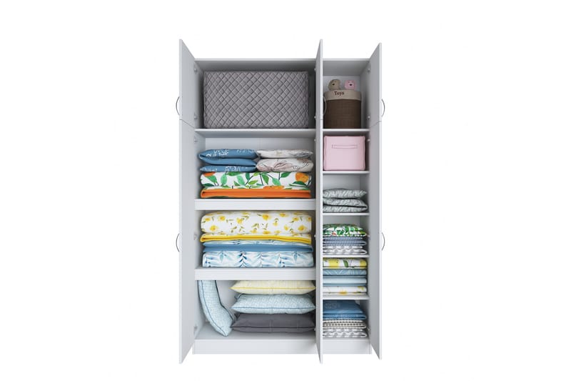 Ostin Garderobe 6 Skab 55x145 cm - Hvid - Opbevaring - Tøjopbevaring - Garderobeskabe