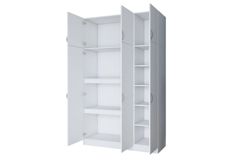Ostin Garderobe 6 Skab 55x145 cm - Hvid - Opbevaring - Tøjopbevaring - Garderobeskabe