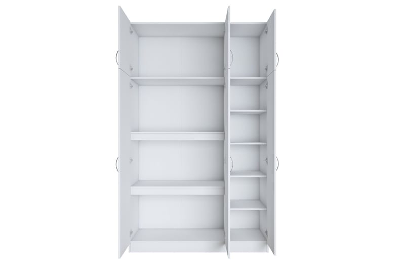 Ostin Garderobe 6 Skab 55x145 cm - Hvid - Opbevaring - Tøjopbevaring - Garderobeskabe