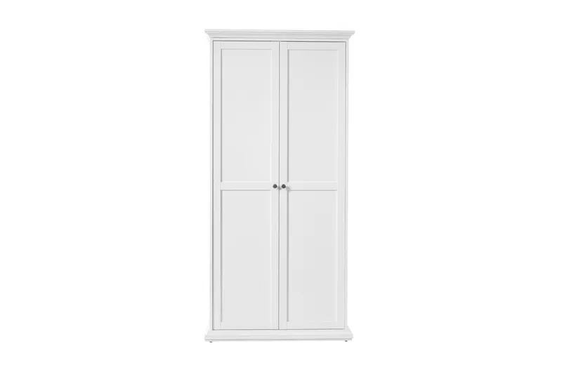 Paris Garderobe 96 cm 2 Låger - Hvid - Opbevaring - Tøjopbevaring - Garderobeskabe