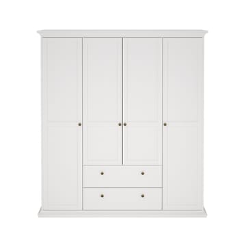 Paris Garderobeskab med 4 døre og 2 skuffer 181x61x201 cm - Opbevaring - Tøjopbevaring - Garderobeskabe - Garderobeskab & klædeskab