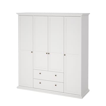 Paris Garderobeskab med 4 døre og 2 skuffer 181x61x201 cm - Opbevaring - Tøjopbevaring - Garderobeskabe - Garderobeskab & klædeskab