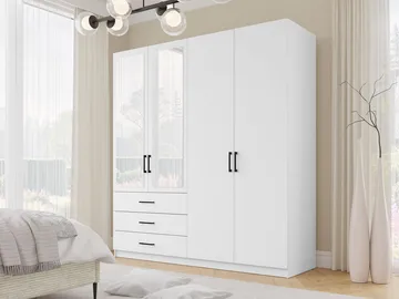 Pekin Garderobeskab med Spejl 215 cm - Opbevaring - Tøjopbevaring - Garderobeskabe