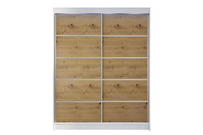 Pickering Garderobe 150x200 cm - Hvid/Brun - Opbevaring - Tøjopbevaring - Garderobeskabe