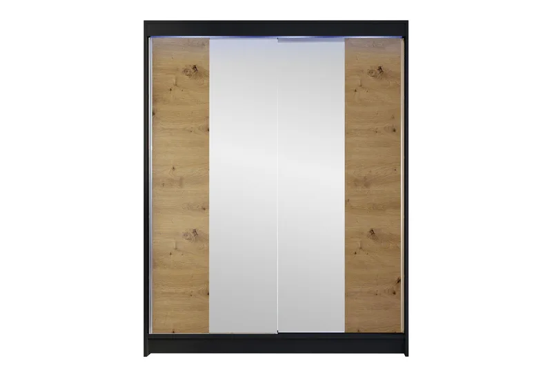 Pickering Garderobe Med Spejl 150x200 cm, Brun