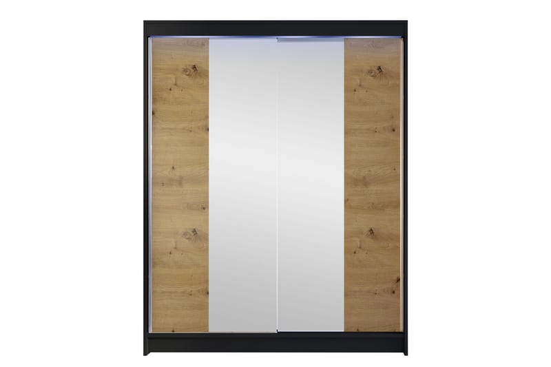 Pickering Garderobe Med Spejl 150x200 cm - Brun - Opbevaring - Tøjopbevaring - Garderobeskabe