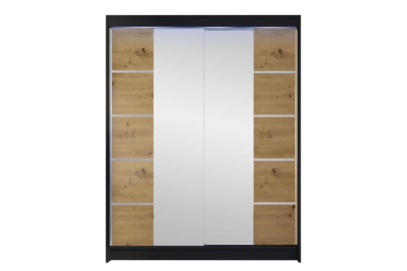 Pickering Garderobe Med Spejl 150x200 cm - Grå - Opbevaring - Tøjopbevaring - Garderobeskabe