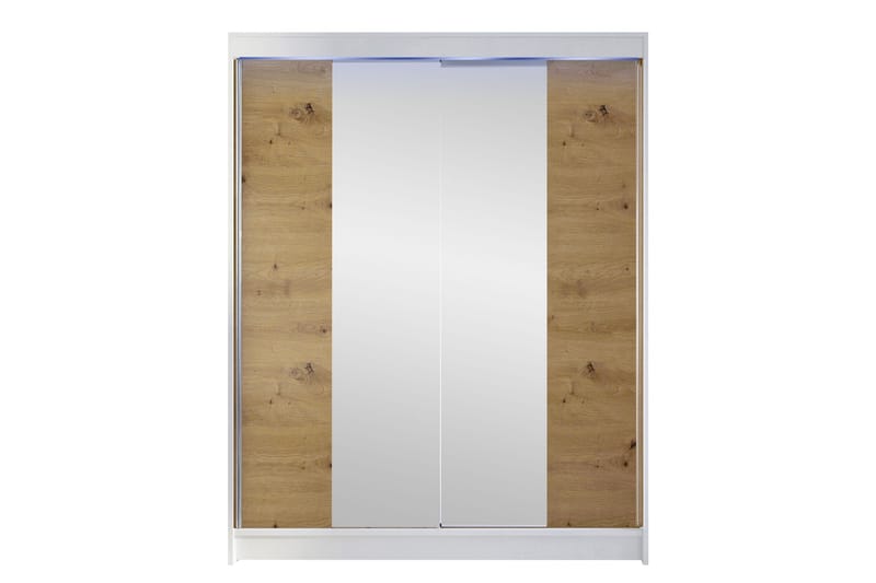 Pickering Garderobe Med Spejl 150x200 cm - Sort - Opbevaring - Tøjopbevaring - Garderobeskabe