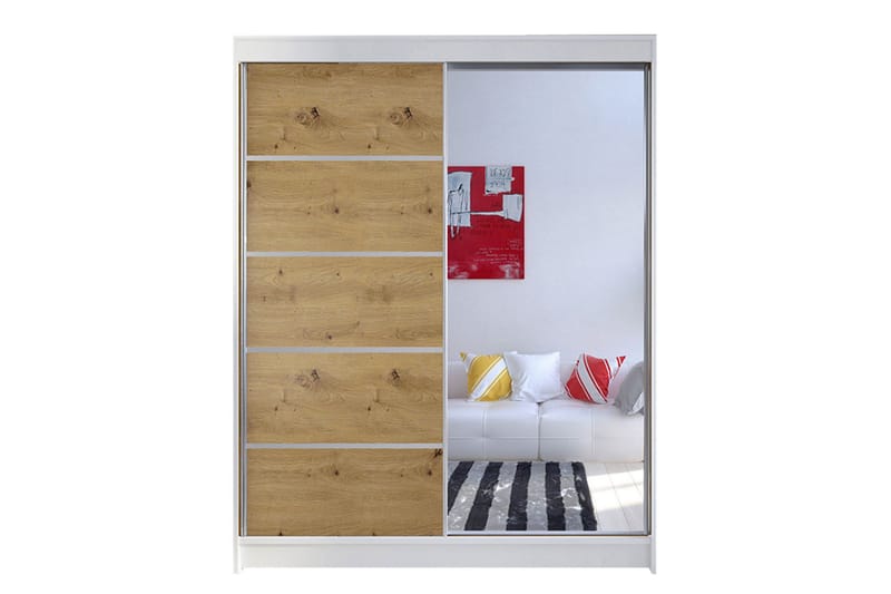 Pickering Garderobeskab 150 cm i Eg, Hvid
