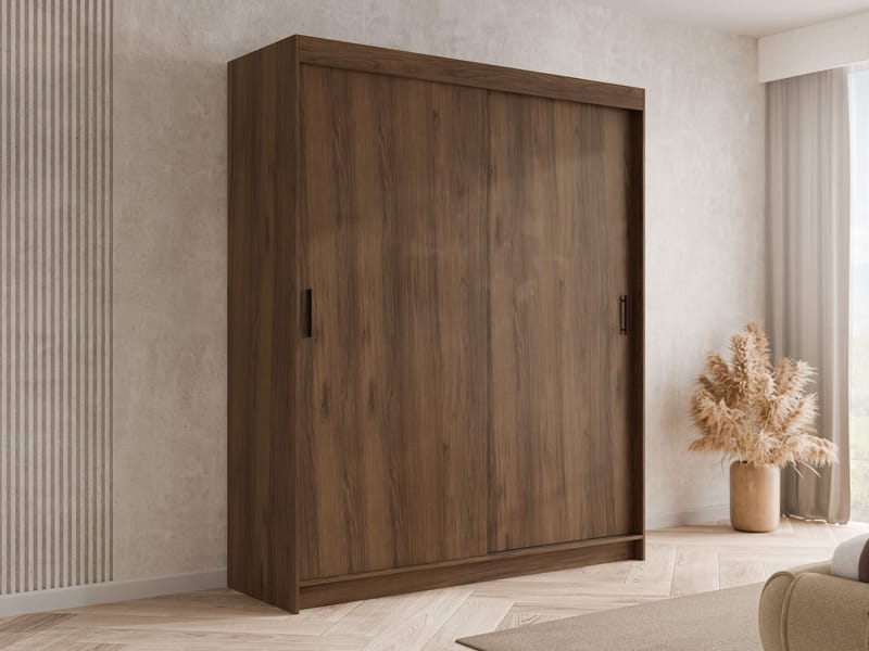 Piedras garderob 180x215 cm - Brun - Opbevaring - Tøjopbevaring - Garderobeskabe - Garderobeskab & klædeskab