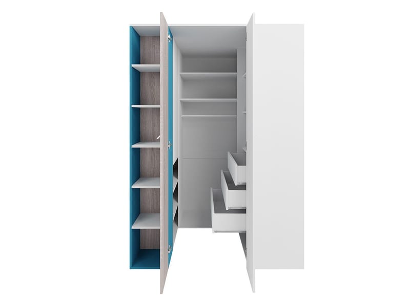 Planeta Garderobeskab - Opbevaring - Tøjopbevaring - Garderobeskabe - Hjørnegarderobe