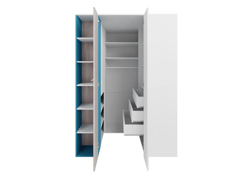 Planeta Garderobeskab - Opbevaring - Tøjopbevaring - Garderobeskabe - Hjørnegarderobe