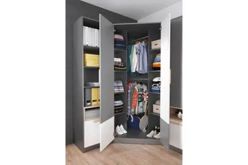 Pok garderobe 95x95x193 cm - Opbevaring - Tøjopbevaring - Garderobeskabe - Hjørnegarderobe