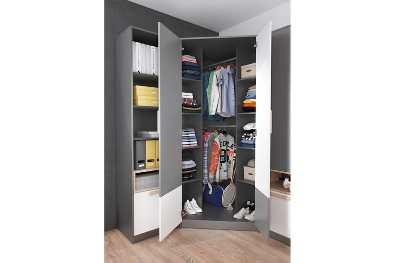 Pok garderobe 95x95x193 cm - Opbevaring - Tøjopbevaring - Garderobeskabe