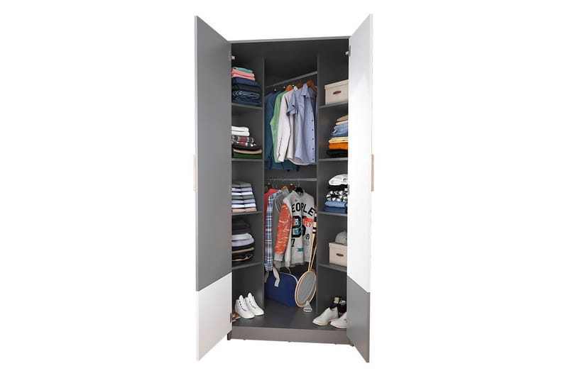 Pok garderobe 95x95x193 cm - Opbevaring - Tøjopbevaring - Garderobeskabe