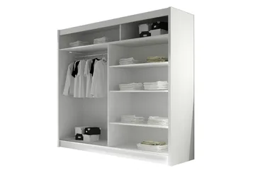 Prag Garderob 180x57x215 cm Scandinavian Choice Black - Opbevaring - Tøjopbevaring - Garderobeskabe