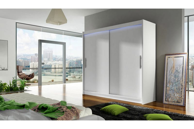 Prag Garderobe 180x215 cm - Hvid - Opbevaring - Tøjopbevaring - Garderobeskabe