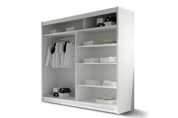 Prag Garderobe Skydedøre - Sort - Opbevaring - Tøjopbevaring - Garderobeskabe