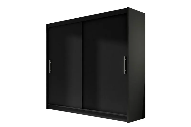 Prag Garderobe Skydedøre, Sort