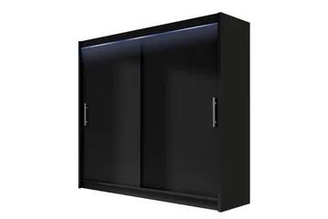 Prag Garderobeskab 180x215 cm - Sort - Opbevaring - Tøjopbevaring - Garderobeskabe