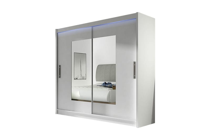 Prags Garderobe 180x57x215 cm, Hvid