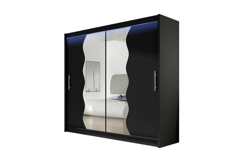 Prags Garderobe 180x57x215 cm - Hvid - Opbevaring - Tøjopbevaring - Garderobeskabe