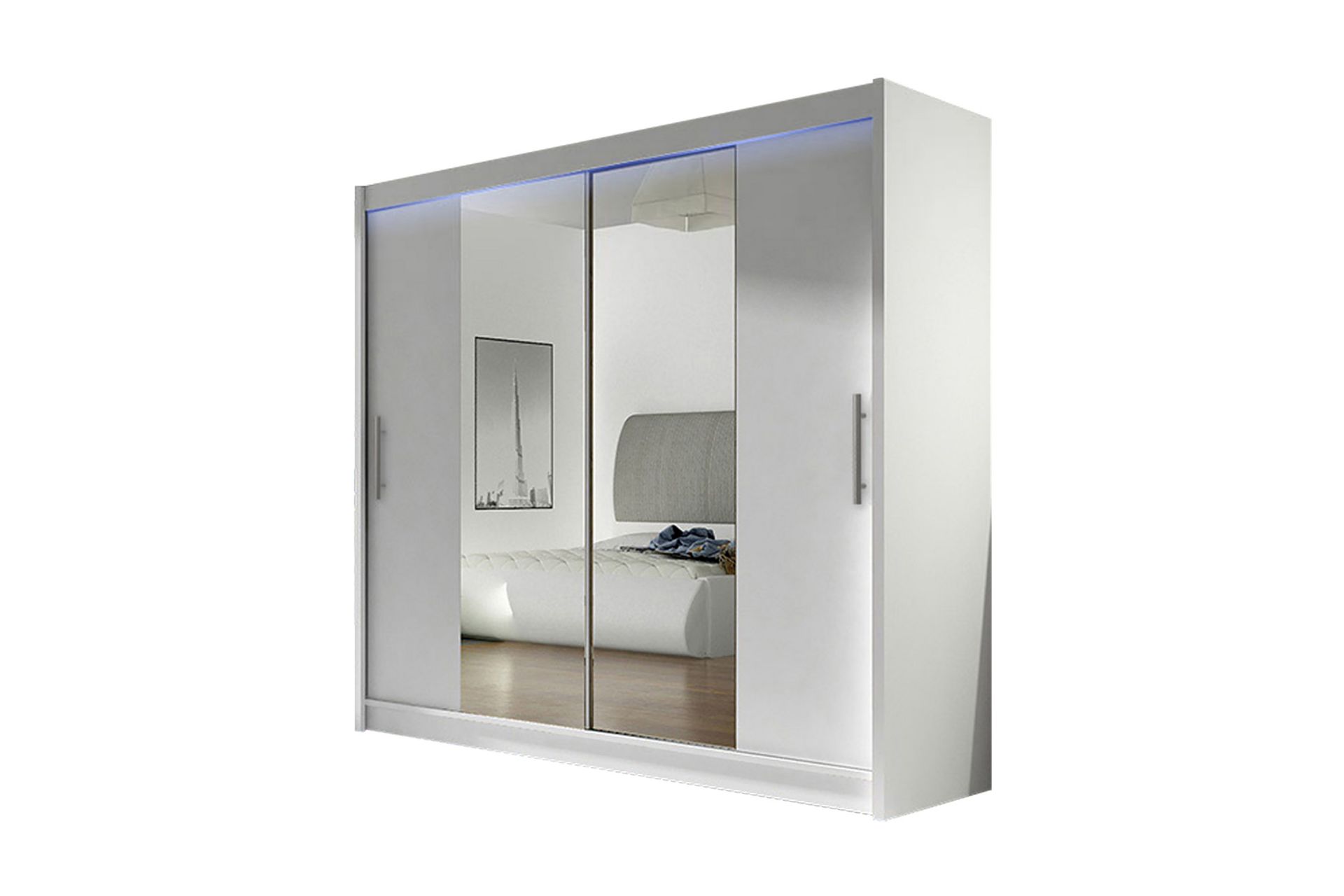 Prags Garderobe 180x57x215 cm - Hvid - Opbevaring - Tøjopbevaring - Garderobeskabe