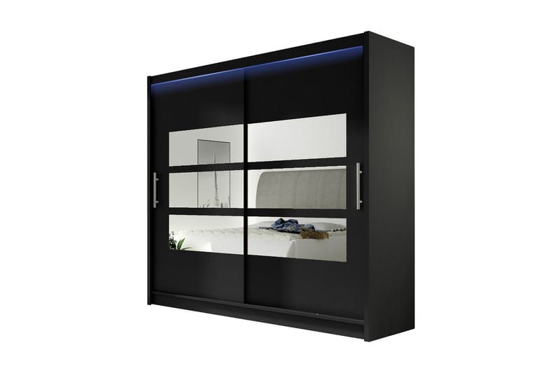 Prags Garderobe 180x57x215 cm - Hvid - Opbevaring - Tøjopbevaring - Garderobeskabe