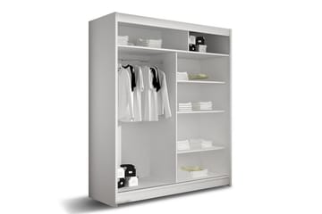 Presto Garderobe 150 cm i Malet Træ - Sort - Opbevaring - Tøjopbevaring - Garderobeskabe