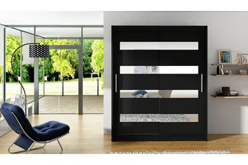 Presto Garderobe 58x150 cm - Sort - Opbevaring - Tøjopbevaring - Garderobeskabe