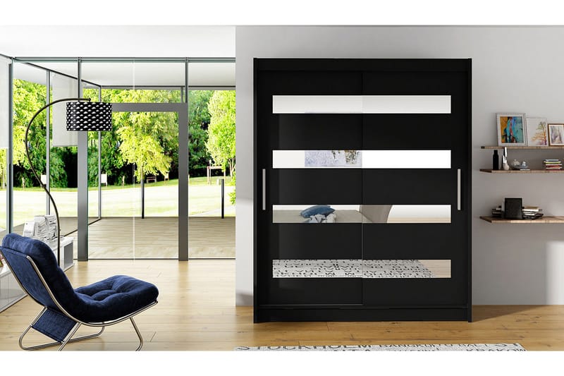 Presto Garderobe 58x150 cm - Sort - Opbevaring - Tøjopbevaring - Garderobeskabe