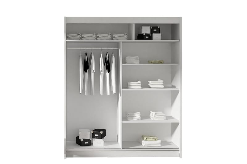 Presto Garderobe 58x150 cm - Sort/Hvid - Opbevaring - Tøjopbevaring - Garderobeskabe