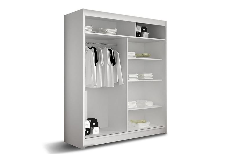 Presto Garderobe 58x150 cm - Sort/Hvid - Opbevaring - Tøjopbevaring - Garderobeskabe