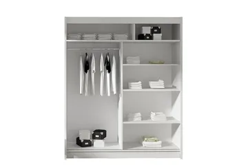 Presto Garderobe 58x150 cm - Sort/Hvid - Opbevaring - Tøjopbevaring - Garderobeskabe