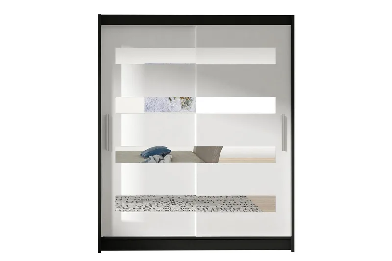 Presto Garderobe 58x150 cm, Sort/Hvid