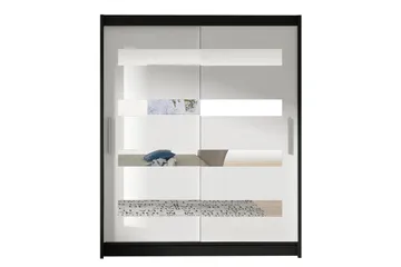 Presto Garderobe 58x150 cm - Sort/Hvid - Opbevaring - Tøjopbevaring - Garderobeskabe