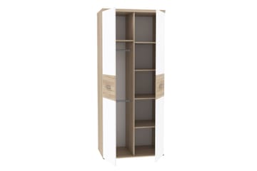 Priesmeyer garderobe 80x189 cm - Brun / hvid - Opbevaring - Tøjopbevaring - Garderobeskabe