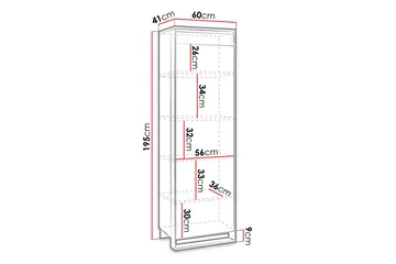 Quant Garderobe 41x60 cm - Eg/Sort - Opbevaring - Tøjopbevaring - Garderobeskabe