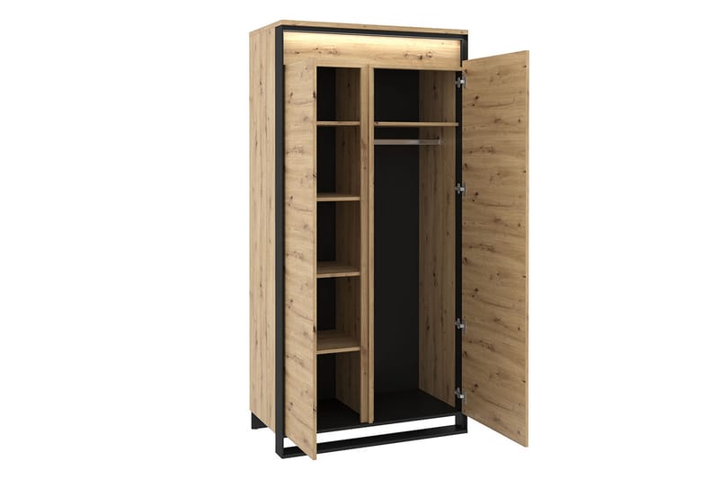 Quant Garderobe 50x95 cm - Eg/Sort - Garderobeskabe - Garderobeskab & klædeskab