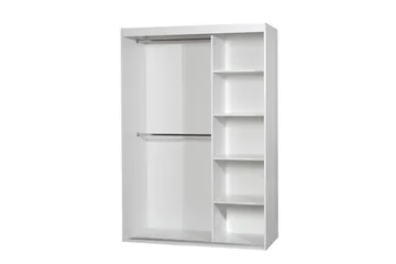 Rejasia Garderobe med Spejl 120 cm - Hvid - Opbevaring - Tøjopbevaring - Garderobeskabe