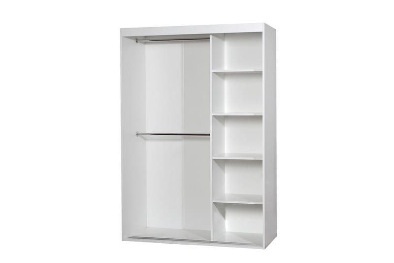 Rejasia Garderobe med Spejl 120 cm - Hvid - Opbevaring - Tøjopbevaring - Garderobeskabe