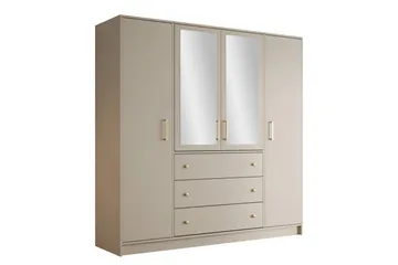Retro Garderobe M. Spejl 196x200 cm - Opbevaring - Tøjopbevaring - Garderobeskabe