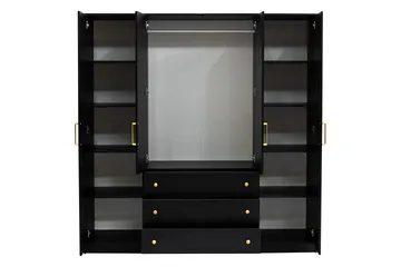 Retro Garderobe M. Spejl 196x200 cm - Opbevaring - Tøjopbevaring - Garderobeskabe