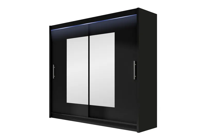 Rilievo Garderobe Med Spejl 180x215 cm, Brun