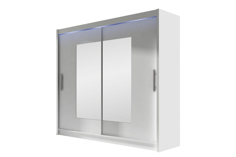 Rilievo Garderobe Med Spejl 180x215 cm, Hvid