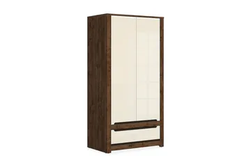Ruso Garderobe 104x205 cm - Træ/natur|Hvid - Opbevaring - Tøjopbevaring - Garderobeskabe