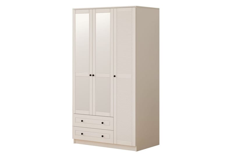 Rynric Garderobe 105x184 cm - Mat Hvid - Opbevaring - Tøjopbevaring - Garderobeskabe